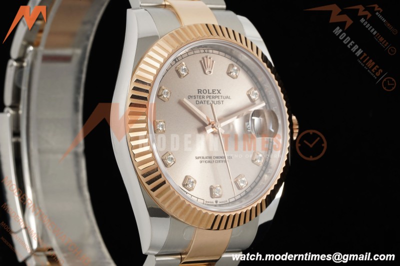 Rolex - Datejust 126331 41mm 904L Gain Weight Oys Flt RG/SS Champ/Dia ARF SH3235