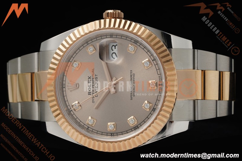 Rolex - Datejust 126331 41mm 904L Gain Weight Oys Flt RG/SS Champ/Dia ARF SH3235