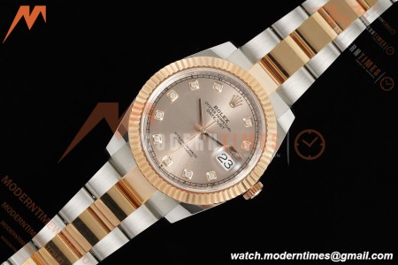 Rolex - Datejust 126331 41mm 904L Gain Weight Oys Flt RG/SS Champ/Dia ARF SH3235