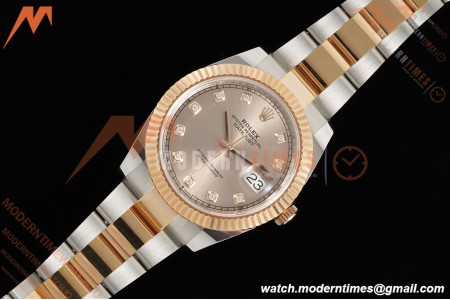 Rolex - Datejust 126331 41mm 904L Gain Weight Oys Flt RG/SS Champ/Dia ARF SH3235