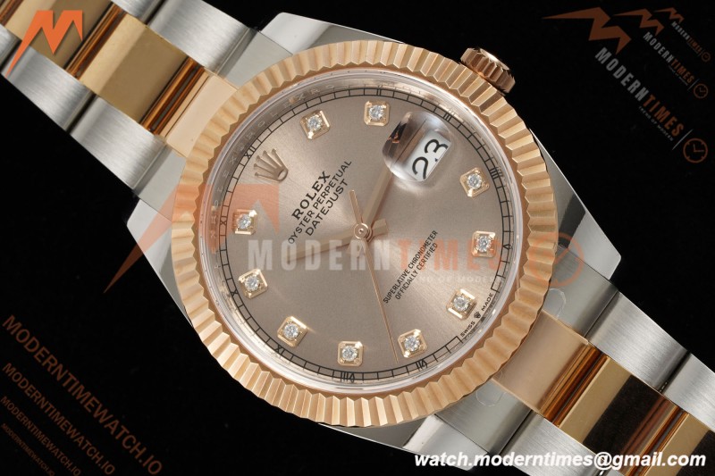 Rolex - Datejust 126331 41mm 904L Gain Weight Oys Flt RG/SS Champ/Dia ARF SH3235