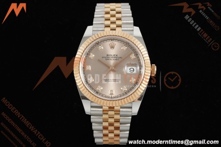 Rolex - Datejust 126331 41mm 904L Gain Weight Jub Flt RG/SS Champ/Dia ARF SH3235
