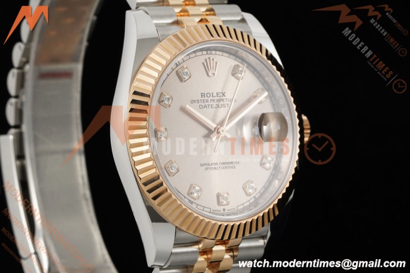 Rolex - Datejust 126331 41mm 904L Gain Weight Jub Flt RG/SS Champ/Dia ARF SH3235 | 롤렉스 - 데이트저스트 126331 41mm 904L 게인 웨이트 주브 플랫 RG/SS 챔프/다이아 ARF SH3235