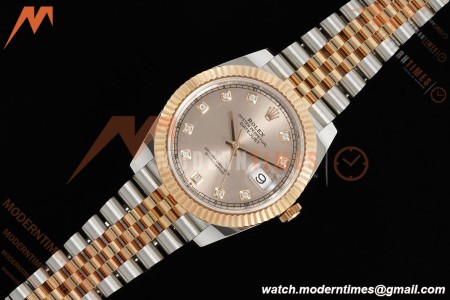 Rolex - Datejust 126331 41mm 904L Gain Weight Jub Flt RG/SS Champ/Dia ARF SH3235
