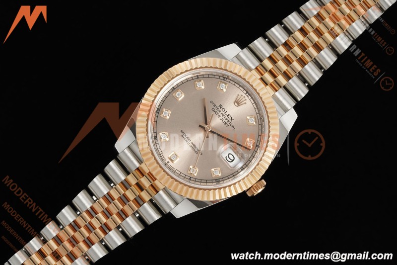 Rolex - Datejust 126331 41mm 904L Gain Weight Jub Flt RG/SS Champ/Dia ARF SH3235 | 롤렉스 - 데이트저스트 126331 41mm 904L 게인 웨이트 주브 플랫 RG/SS 챔프/다이아 ARF SH3235