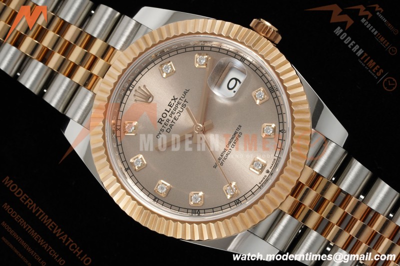 Rolex - Datejust 126331 41mm 904L Gain Weight Jub Flt RG/SS Champ/Dia ARF SH3235 | 롤렉스 - 데이트저스트 126331 41mm 904L 게인 웨이트 주브 플랫 RG/SS 챔프/다이아 ARF SH3235