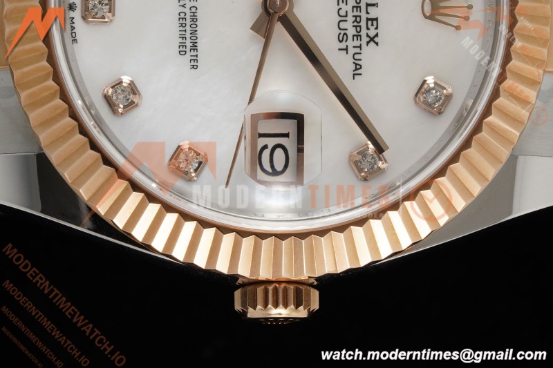 Rolex - Datejust 126331 41mm 904L Gain Weight Oys Flt RG/SS W-Mop/Dia ARF SH3235