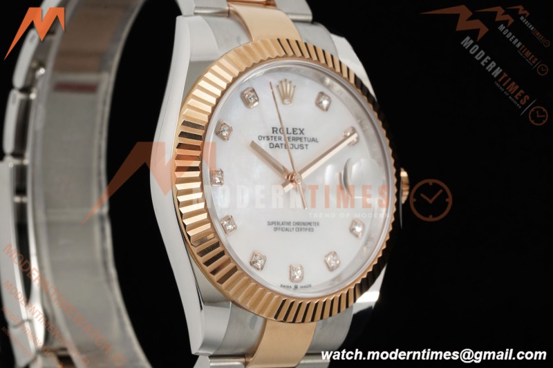 Rolex - Datejust 126331 41mm 904L Gain Weight Oys Flt RG/SS W-Mop/Dia ARF SH3235