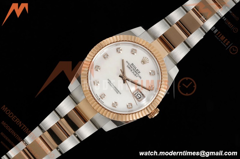 Rolex - Datejust 126331 41mm 904L Gain Weight Oys Flt RG/SS W-Mop/Dia ARF SH3235