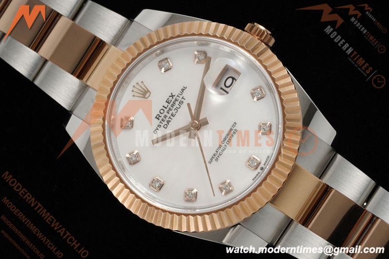 Rolex - Datejust 126331 41mm 904L Gain Weight Oys Flt RG/SS W-Mop/Dia ARF SH3235