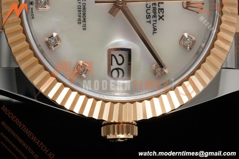 Rolex - Datejust 126331 41mm 904L Gain Weight Jub Flt RG/SS W-Mop/Dia ARF SH3235 | 롤렉스 - 데이트저스트 126331 41mm 904L 게인 웨이트 주브 플랫 RG/SS W-Mop/Dia ARF SH3235