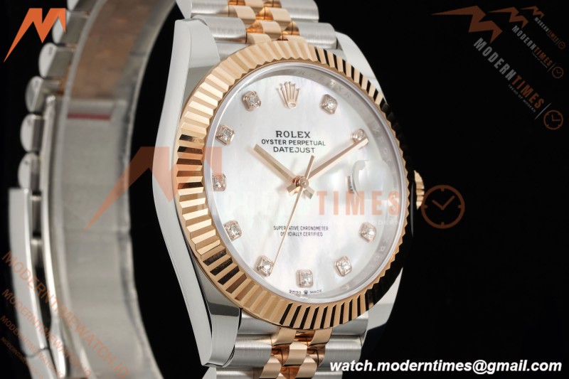 Rolex - Datejust 126331 41mm 904L Gain Weight Jub Flt RG/SS W-Mop/Dia ARF SH3235 | 롤렉스 - 데이트저스트 126331 41mm 904L 게인 웨이트 주브 플랫 RG/SS W-Mop/Dia ARF SH3235