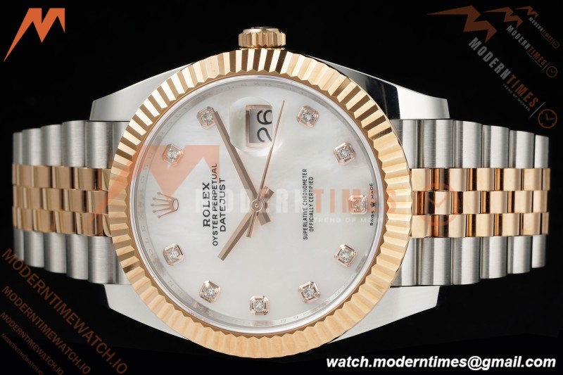 Rolex - Datejust 126331 41mm 904L Gain Weight Jub Flt RG/SS W-Mop/Dia ARF SH3235 | 롤렉스 - 데이트저스트 126331 41mm 904L 게인 웨이트 주브 플랫 RG/SS W-Mop/Dia ARF SH3235