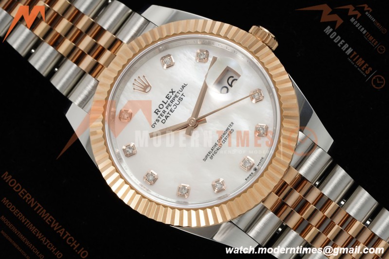 Rolex - Datejust 126331 41mm 904L Gain Weight Jub Flt RG/SS W-Mop/Dia ARF SH3235 | 롤렉스 - 데이트저스트 126331 41mm 904L 게인 웨이트 주브 플랫 RG/SS W-Mop/Dia ARF SH3235
