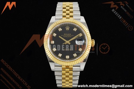 Rolex - Datejust 126333 41mm 904L Gain Weight Jub Flt YG/SS Blk/Dia ARF SH3235 | 롤렉스 - 데이트저스트 126333 41mm 904L 게인 웨이트 주브 플랫 YG/SS 블랙/다이아 ARF SH3235