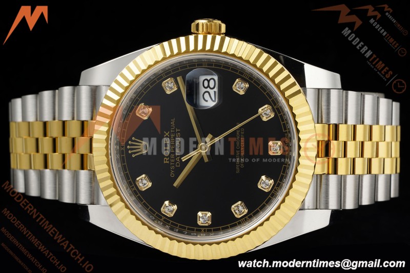 Rolex - Datejust 126333 41mm 904L Gain Weight Jub Flt YG/SS Blk/Dia ARF SH3235