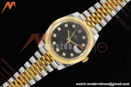 Rolex - Datejust 126333 41mm 904L Gain Weight Jub Flt YG/SS Blk/Dia ARF SH3235 | 롤렉스 - 데이트저스트 126333 41mm 904L 게인 웨이트 주브 플랫 YG/SS 블랙/다이아 ARF SH3235