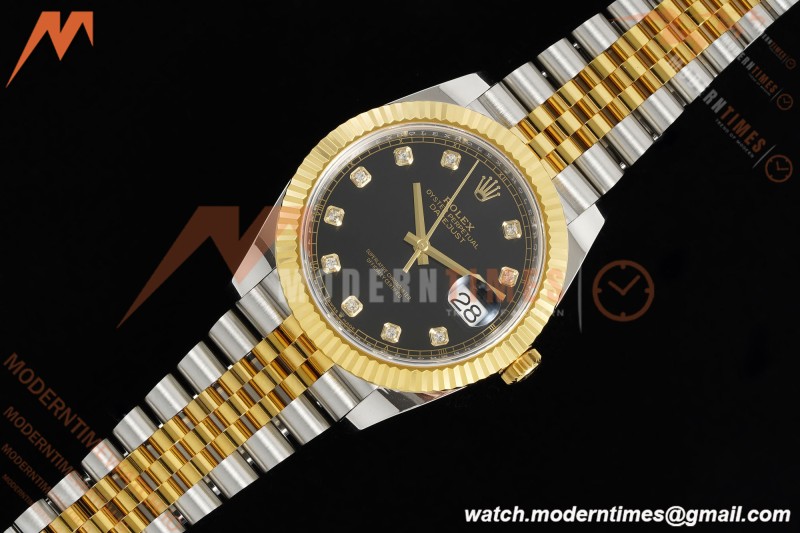Rolex - Datejust 126333 41mm 904L Gain Weight Jub Flt YG/SS Blk/Dia ARF SH3235