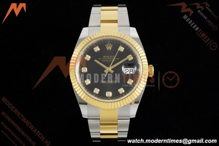Rolex - Datejust 126333 41mm 904L Gain Weight Oys Flt YG/SS Blk/Dia ARF SH3235 | 롤렉스 - 데이트저스트 126333 41mm 904L 게인 웨이트 오이즈 플랫 YG/SS 블랙/다이아 ARF SH3235