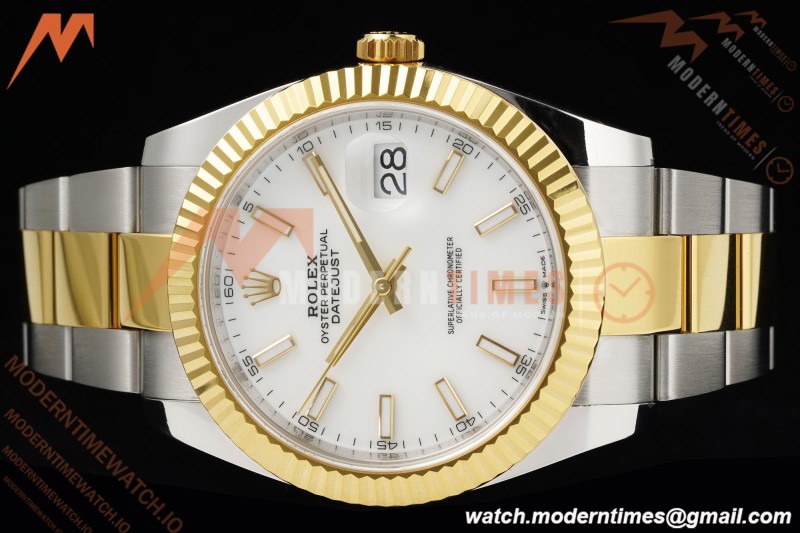 Rolex - Datejust 126333 41mm 904L Gain Weight Oys Flt YG/SS Wht/Stk ARF SH3235