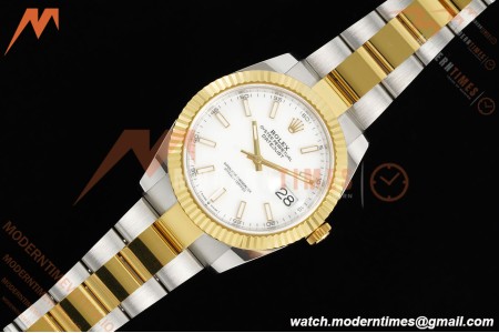 Rolex - Datejust 126333 41mm 904L Gain Weight Oys Flt YG/SS Wht/Stk ARF SH3235