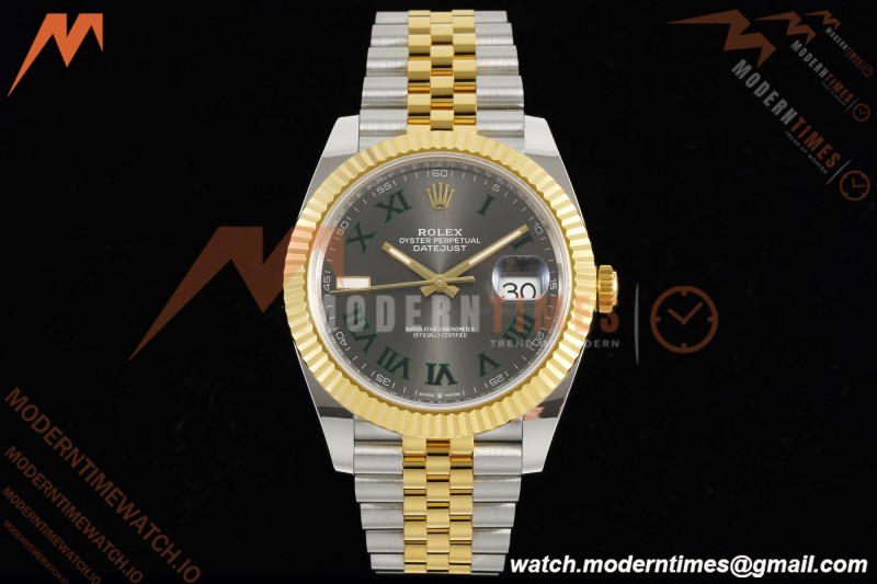 Rolex - Datejust 126333 41mm Wimbledon 904L Gain Weight Jub Flt YG/SS Grey/Rmn ARF SH3235 | 롤렉스 - 데이트저스트 126333 41mm 윔블던 904L 게인 웨이트 주브 플랫 YG/SS 그레이/Rmn ARF SH3235