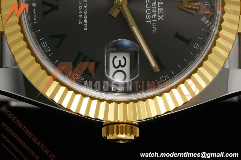 Rolex - Datejust 126333 41mm Wimbledon 904L Gain Weight Jub Flt YG/SS Grey/Rmn ARF SH3235 | 롤렉스 - 데이트저스트 126333 41mm 윔블던 904L 게인 웨이트 주브 플랫 YG/SS 그레이/Rmn ARF SH3235
