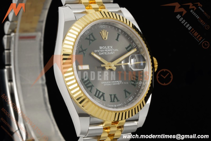 Rolex - Datejust 126333 41mm Wimbledon 904L Gain Weight Jub Flt YG/SS Grey/Rmn ARF SH3235 | 롤렉스 - 데이트저스트 126333 41mm 윔블던 904L 게인 웨이트 주브 플랫 YG/SS 그레이/Rmn ARF SH3235