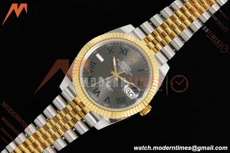 Rolex - Datejust 126333 41mm Wimbledon 904L Gain Weight Jub Flt YG/SS Grey/Rmn ARF SH3235 | 롤렉스 - 데이트저스트 126333 41mm 윔블던 904L 게인 웨이트 주브 플랫 YG/SS 그레이/Rmn ARF SH3235