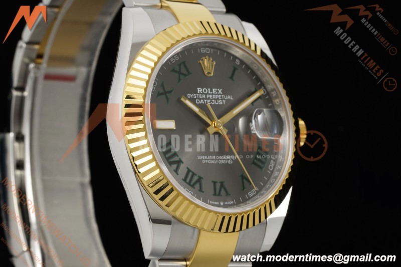 Rolex - Datejust 126333 41mm Wimbledon 904L Gain Weight Oys Flt YG/SS Grey/Rmn ARF SH3235 | 롤렉스 - 데이트저스트 126333 41mm 윔블던 904L 게인 웨이트 오이스터 퍼페츄얼 YG/SS 그레이/Rmn ARF SH3235