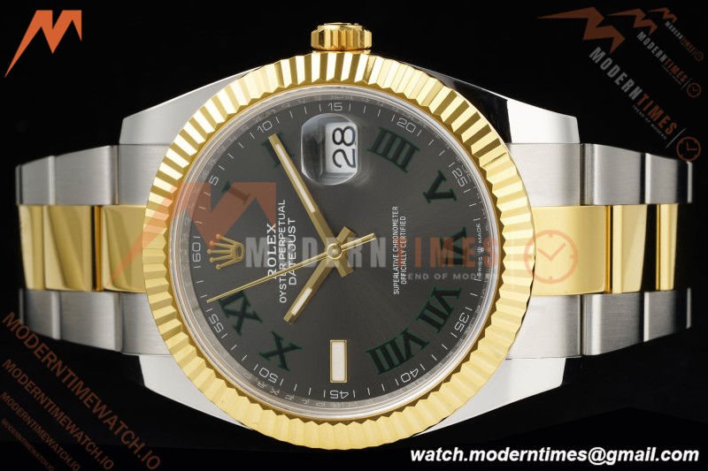 Rolex - Datejust 126333 41mm Wimbledon 904L Gain Weight Oys Flt YG/SS Grey/Rmn ARF SH3235 | 롤렉스 - 데이트저스트 126333 41mm 윔블던 904L 게인 웨이트 오이스터 퍼페츄얼 YG/SS 그레이/Rmn ARF SH3235