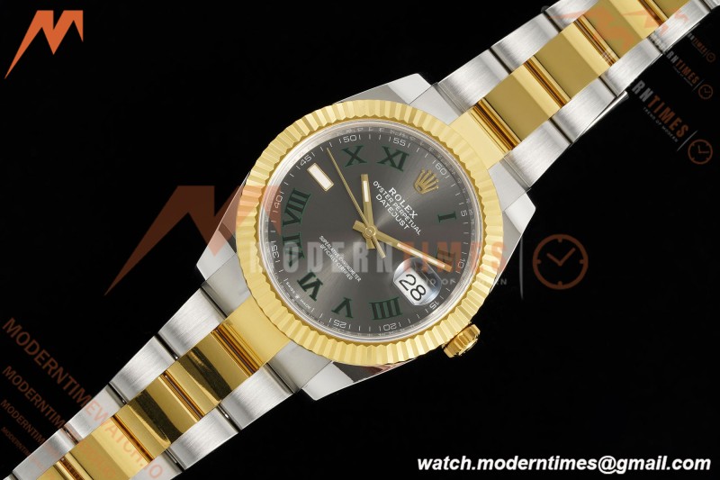 Rolex - Datejust 126333 41mm Wimbledon 904L Gain Weight Oys Flt YG/SS Grey/Rmn ARF SH3235 | 롤렉스 - 데이트저스트 126333 41mm 윔블던 904L 게인 웨이트 오이스터 퍼페츄얼 YG/SS 그레이/Rmn ARF SH3235