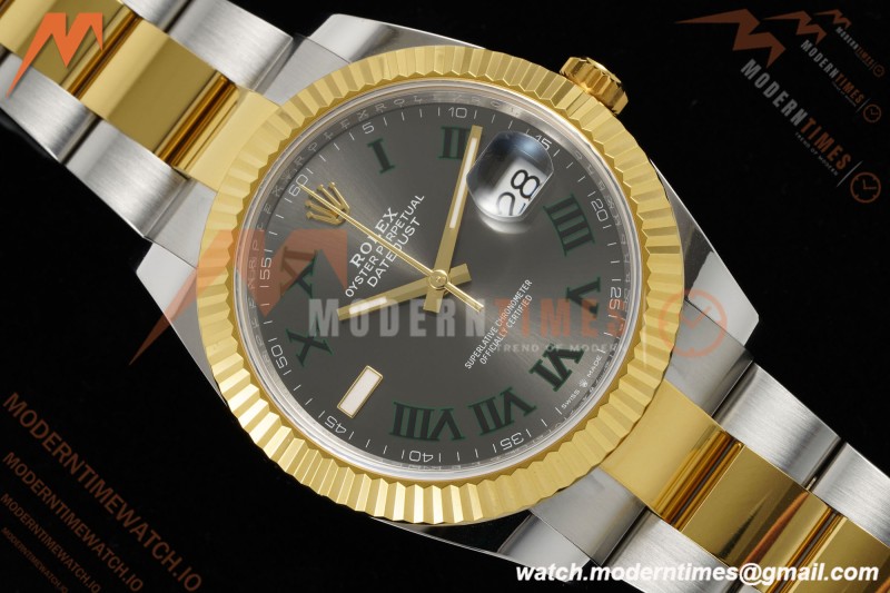 Rolex - Datejust 126333 41mm Wimbledon 904L Gain Weight Oys Flt YG/SS Grey/Rmn ARF SH3235 | 롤렉스 - 데이트저스트 126333 41mm 윔블던 904L 게인 웨이트 오이스터 퍼페츄얼 YG/SS 그레이/Rmn ARF SH3235