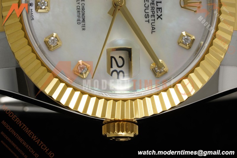 Rolex - Datejust 126333 41mm 904L Gain Weight Oys Flt YG/SS W-Mop/Dia ARF SH3235