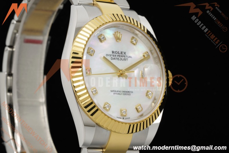 Rolex - Datejust 126333 41mm 904L Gain Weight Oys Flt YG/SS W-Mop/Dia ARF SH3235
