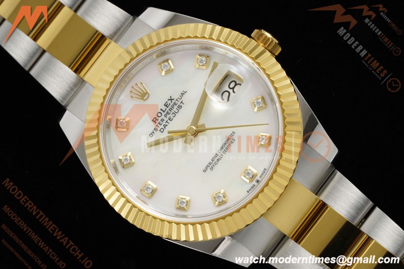 Rolex - Datejust 126333 41mm 904L Gain Weight Oys Flt YG/SS W-Mop/Dia ARF SH3235