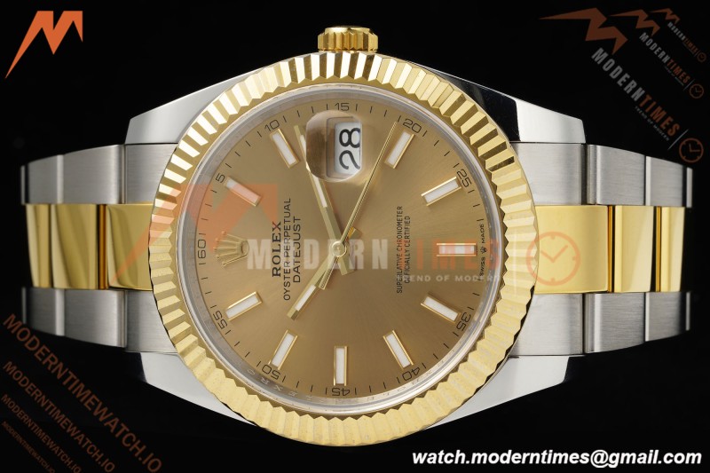 Rolex - Datejust 126333 41mm 904L Gain Weight Oys Flt YG/SS Gold/Stk ARF SH3235
