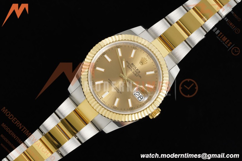 Rolex - Datejust 126333 41mm 904L Gain Weight Oys Flt YG/SS Gold/Stk ARF SH3235