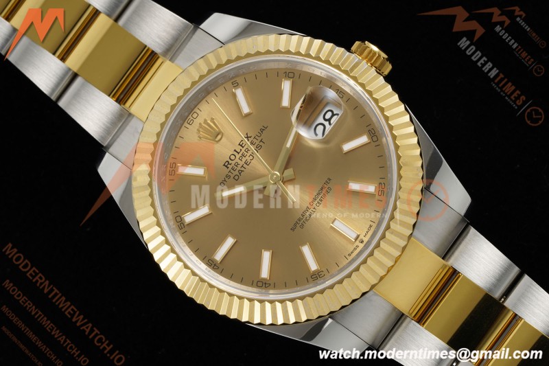 Rolex - Datejust 126333 41mm 904L Gain Weight Oys Flt YG/SS Gold/Stk ARF SH3235