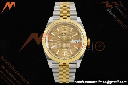 Rolex - Datejust 126333 41mm 904L Gain Weight Jub Flt YG/SS G-Wave/Stk ARF SH3235