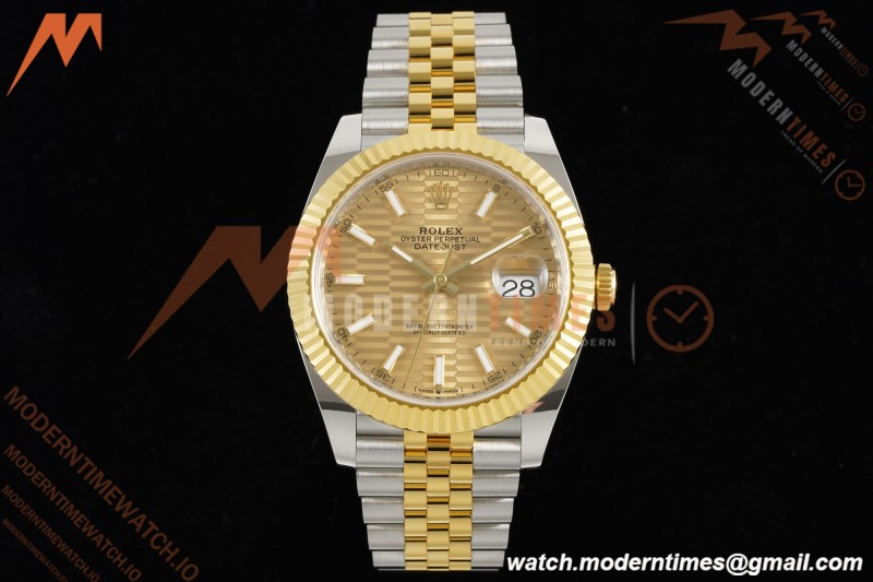 Rolex - Datejust 126333 41mm 904L Gain Weight Jub Flt YG/SS G-Wave/Stk ARF SH3235 | 롤렉스 - 데이트저스트 126333 41mm 904L 게인 웨이트 주브 플랫 YG/SS G-웨이브/Stk ARF SH3235