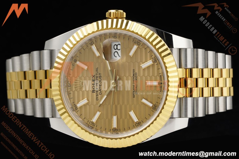 Rolex - Datejust 126333 41mm 904L Gain Weight Jub Flt YG/SS G-Wave/Stk ARF SH3235 | 롤렉스 - 데이트저스트 126333 41mm 904L 게인 웨이트 주브 플랫 YG/SS G-웨이브/Stk ARF SH3235