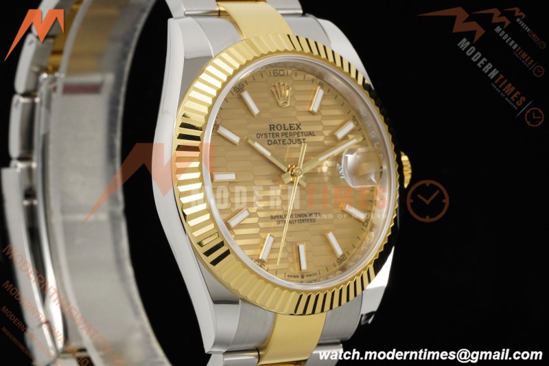 Rolex - Datejust 126333 41mm 904L Gain Weight Oys Flt YG/SS G-Wave/Stk ARF SH3235