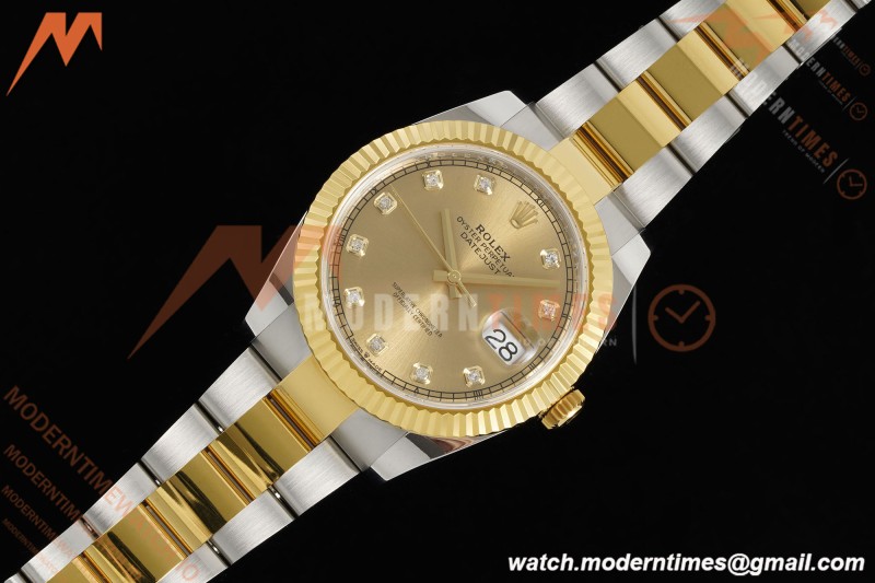 Rolex - Datejust 126333 41mm 904L Gain Weight Oys Flt YG/SS Gold/Dia ARF SH3235
