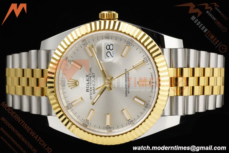 Rolex - Datejust 126333 41mm 904L Gain Weight Jub Flt YG/SS Silv/Stk ARF SH3235