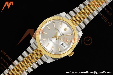 Rolex - Datejust 126333 41mm 904L Gain Weight Jub Flt YG/SS Silv/Stk ARF SH3235
