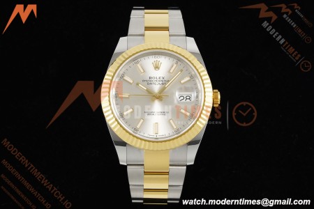 Rolex - Datejust 126333 41mm 904L Gain Weight Oys Flt YG/SS Silv/Stk ARF SH3235