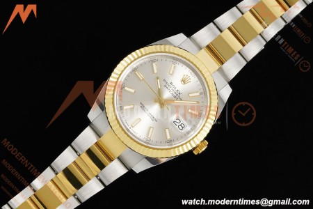 Rolex - Datejust 126333 41mm 904L Gain Weight Oys Flt YG/SS Silv/Stk ARF SH3235