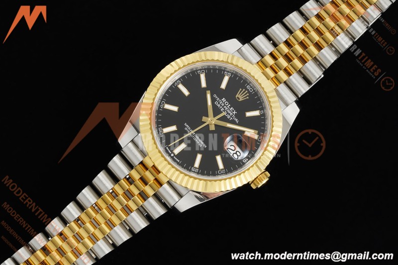 Rolex - Datejust 126333 41mm 904L Gain Weight Jub Flt YG/SS Blk/Stk ARF SH3235 | 롤렉스 - 데이트저스트 126333 41mm 904L 게인 웨이트 주브 플랫 YG/SS 실버/스틸 ARF SH3235