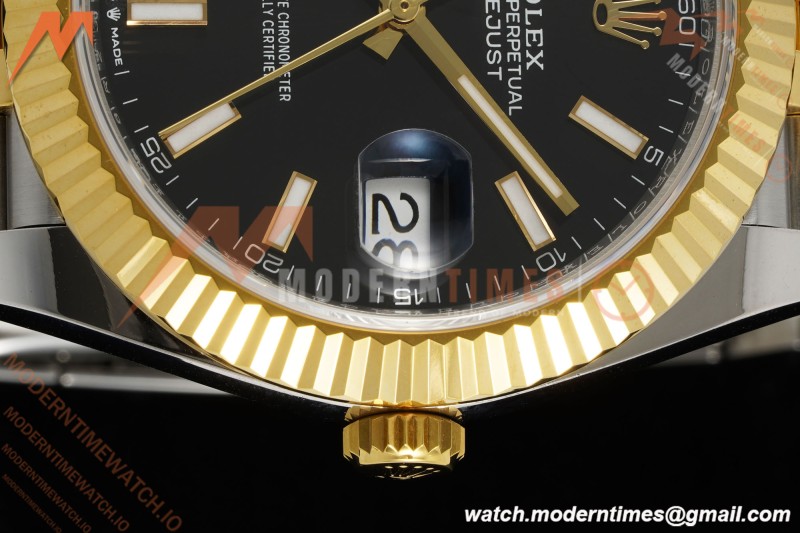Rolex - Datejust 126333 41mm 904L Gain Weight Jub Flt YG/SS Blk/Stk ARF SH3235 | 롤렉스 - 데이트저스트 126333 41mm 904L 게인 웨이트 주브 플랫 YG/SS 실버/스틸 ARF SH3235